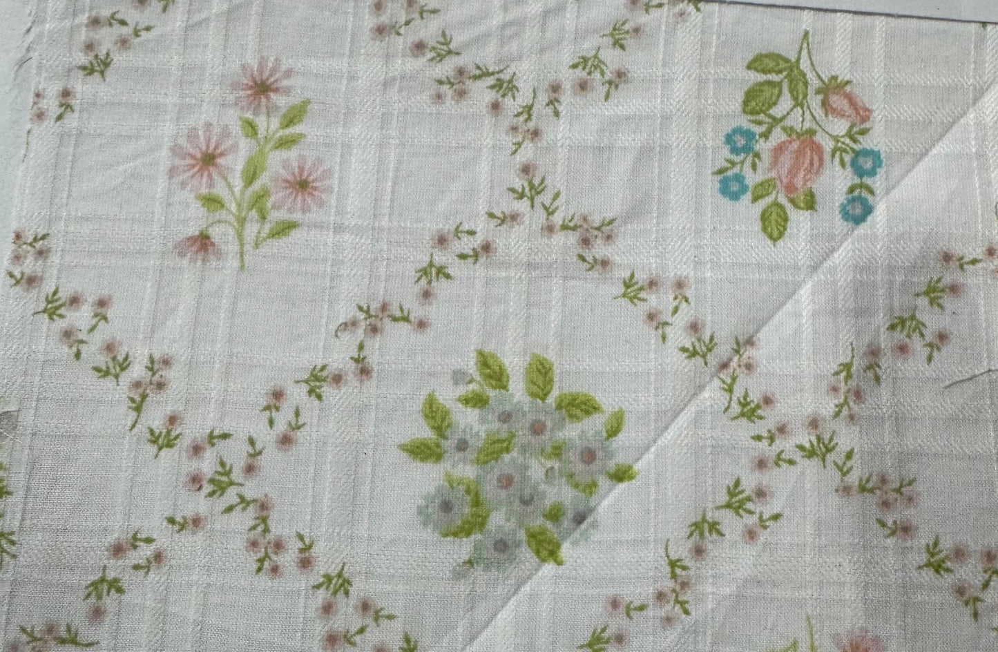 Buy Cotton Dobby Diamond Floral Printed Fabric
