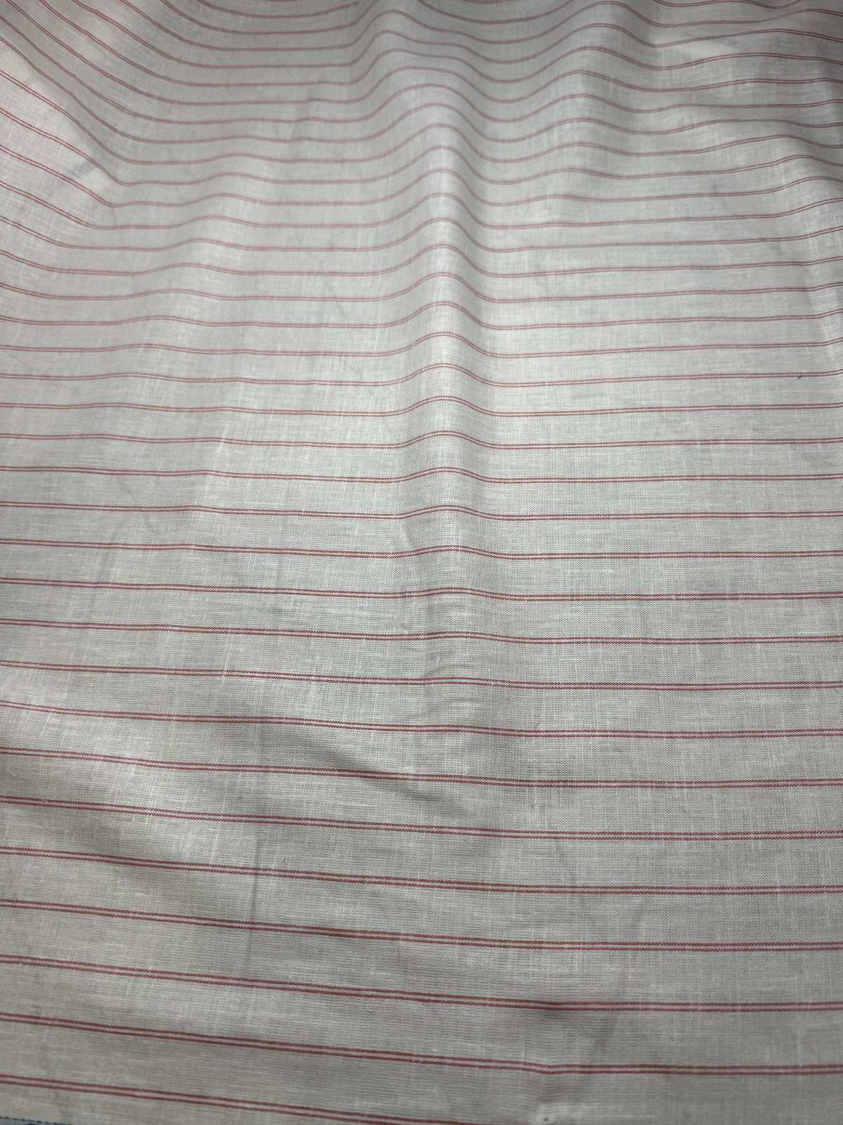 Buy 80 Lea Pure Linen Pink Double Line Stripe Shirting Fabric