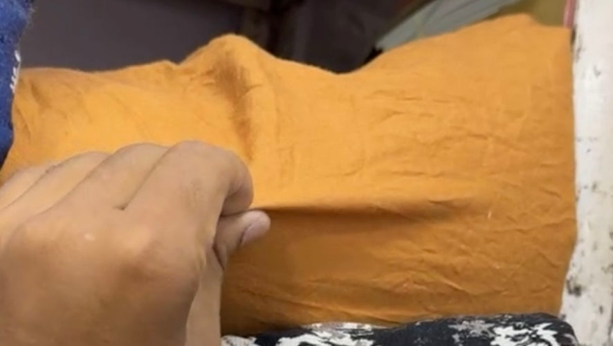 Solid Mustard Yellow Rayon Fabric - MAF