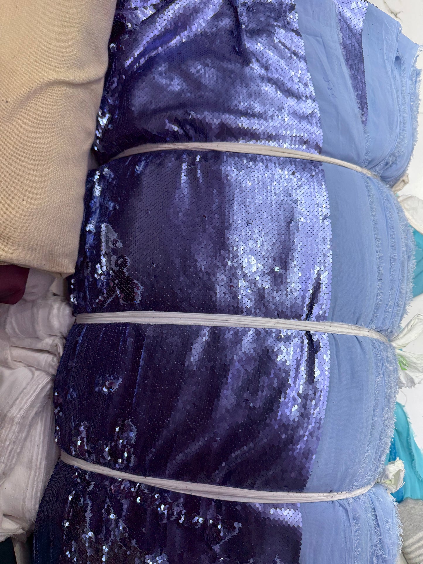 Buy Sequins Purple Coloured Fabric
