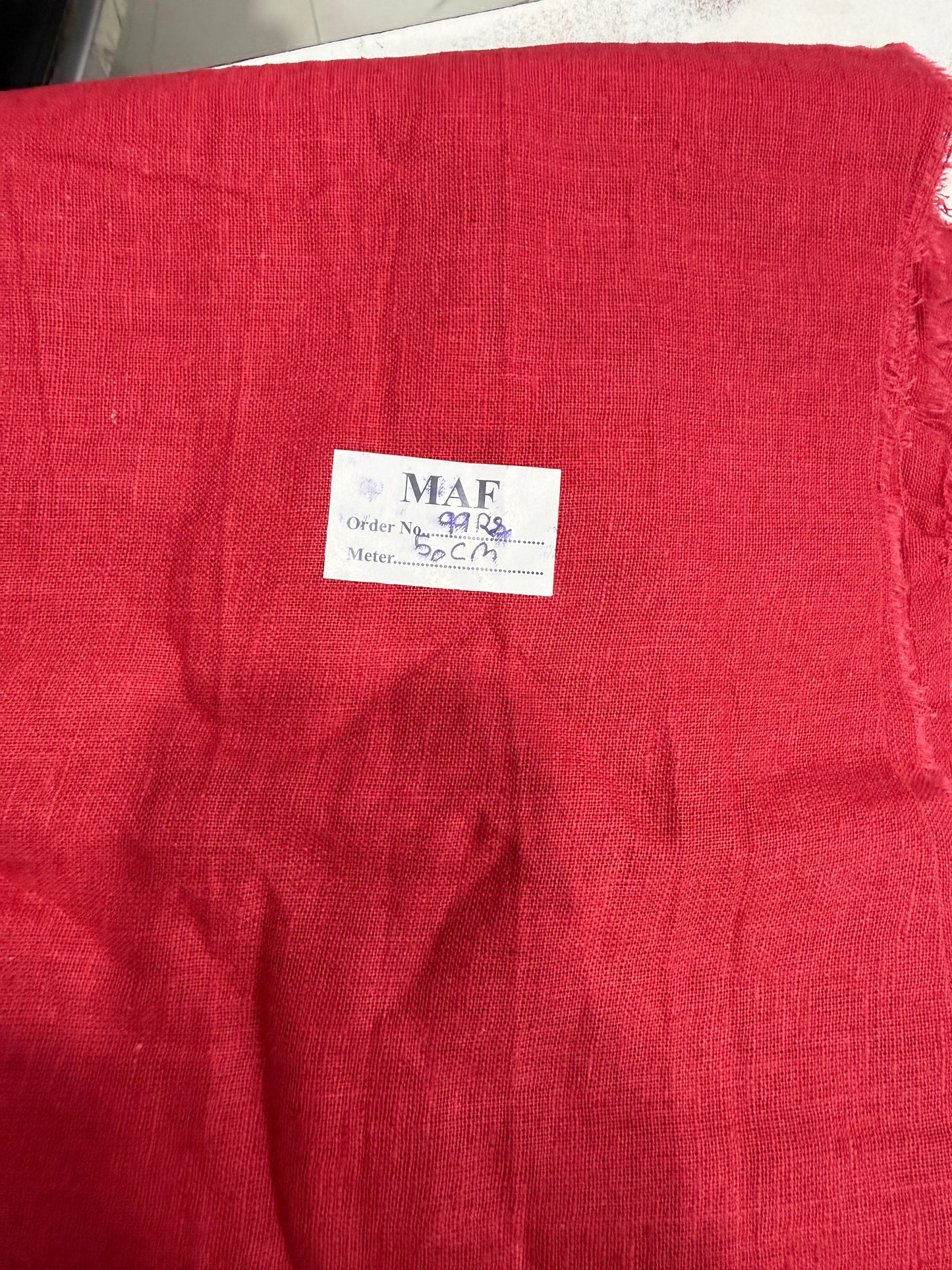 Buy Cutpiece Red Pinkish Linen 50 Centimeter (Copy)