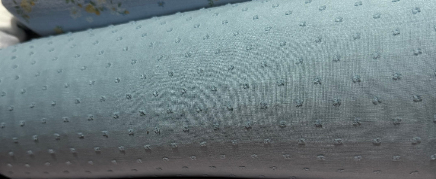 Buy Cotton Butta Dust Blue Base Fabric