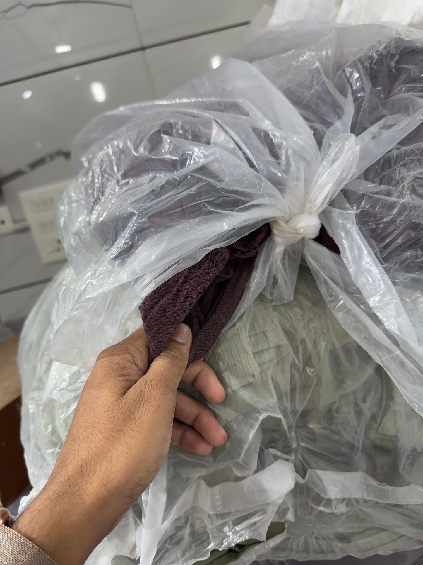 Buy Soft Cotton Double Cloth Solid Brown Fabric