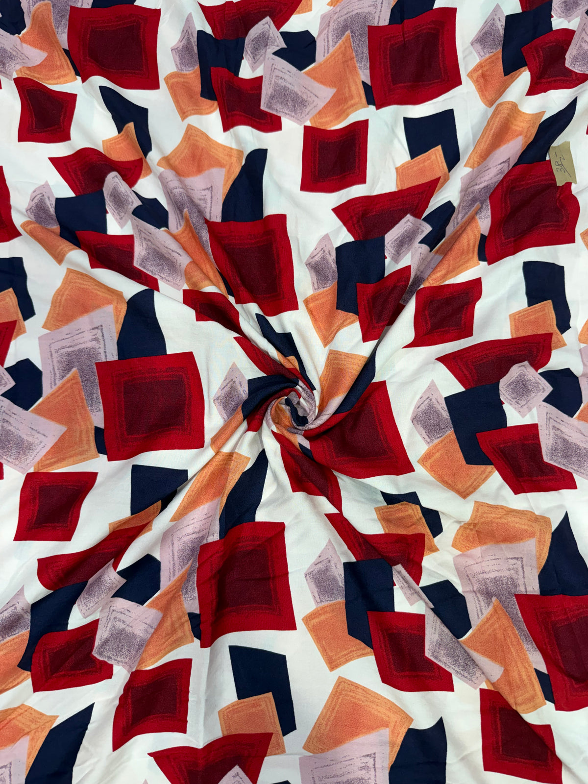 Buy Viscose Modal Abstract Coloured Square Printed Fabric