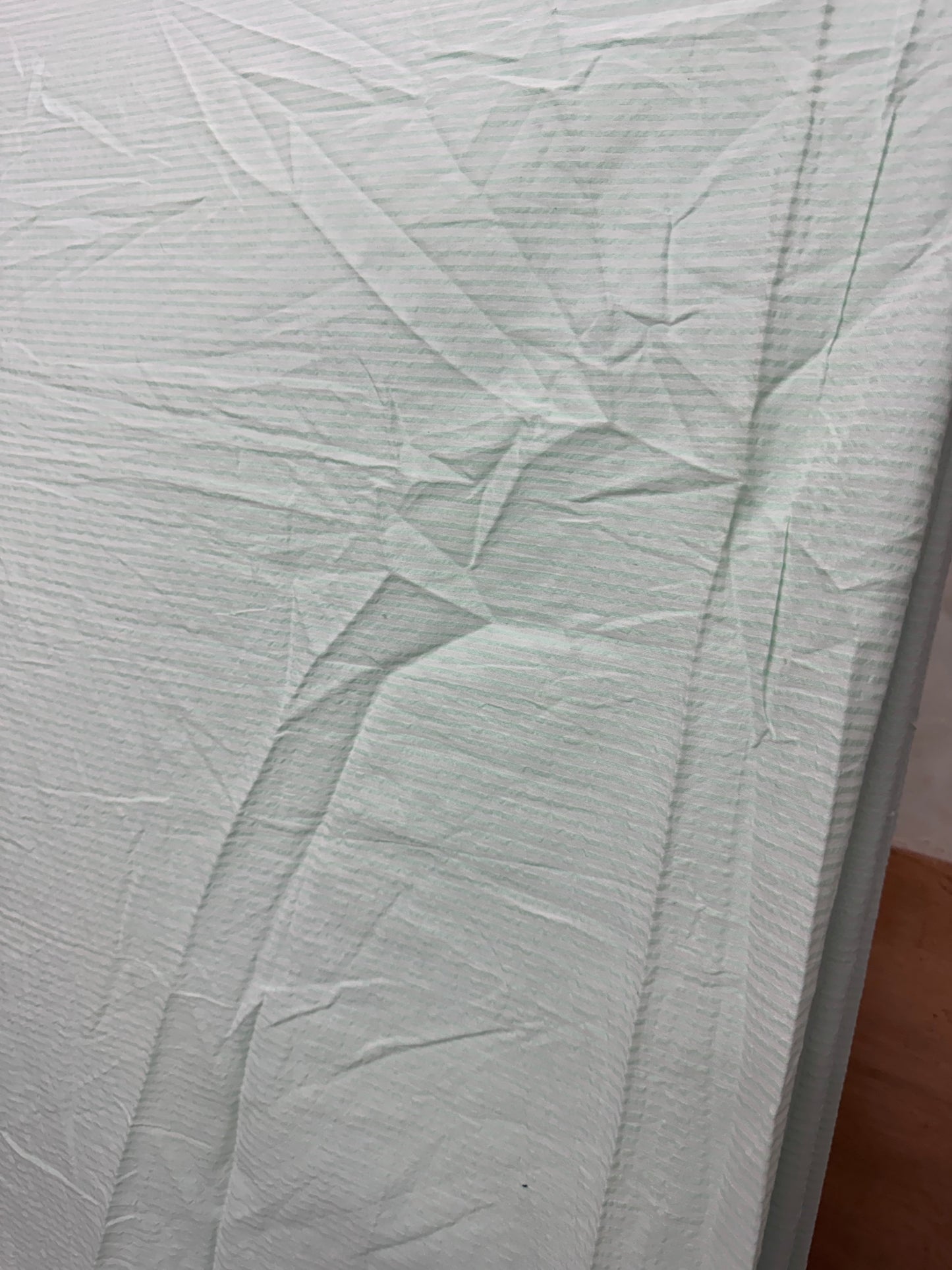 Buy Premium Cotton Seersucker Mint Green White Stripes Fabric (Copy)