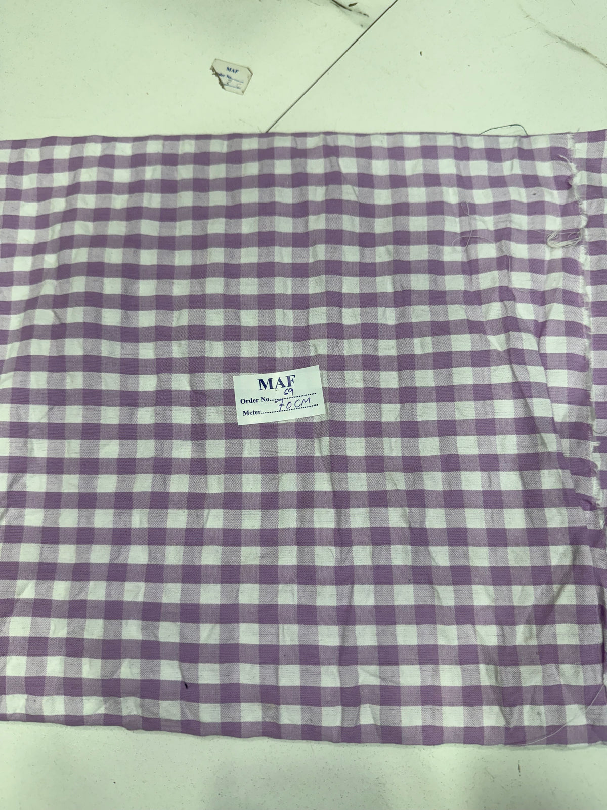 Buy Cutpiece Seersucker Lavender Checks 70 Centimeter