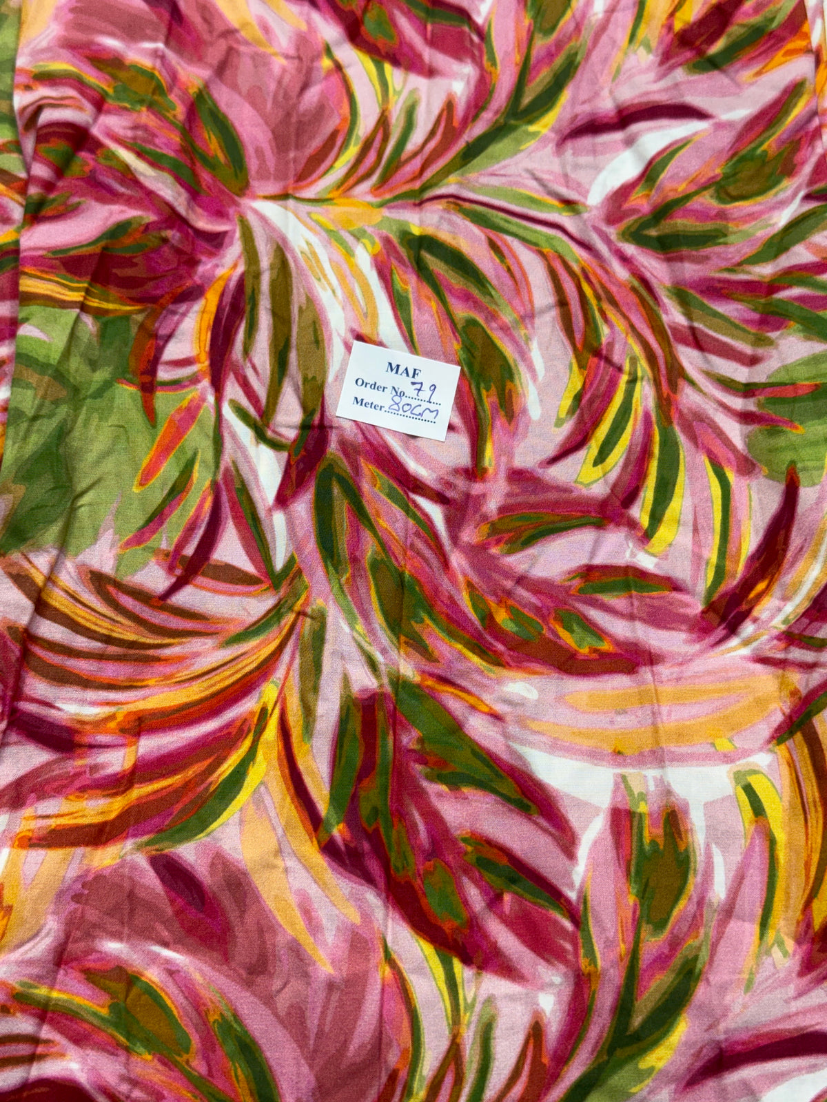 Buy Cutpiece Cotton Viscose Yellow Print 80 Centimeter