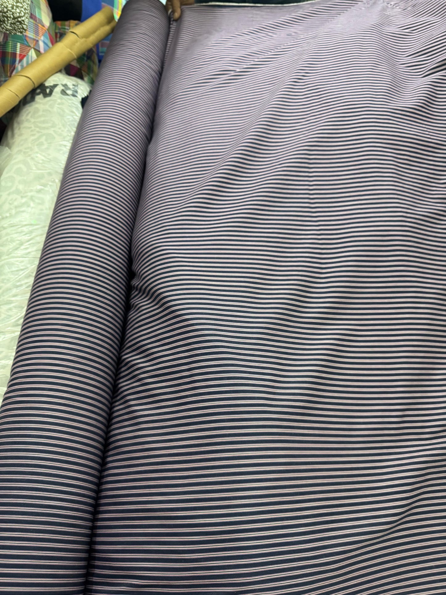 Buy Arvind Mill Poplin Black Stripes Fabric - MAF