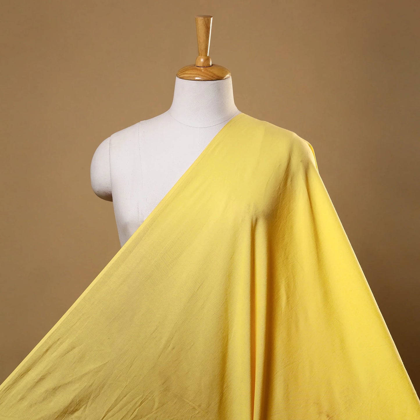 Buy Mul Cotton Solid Yellow Fabric - MAF