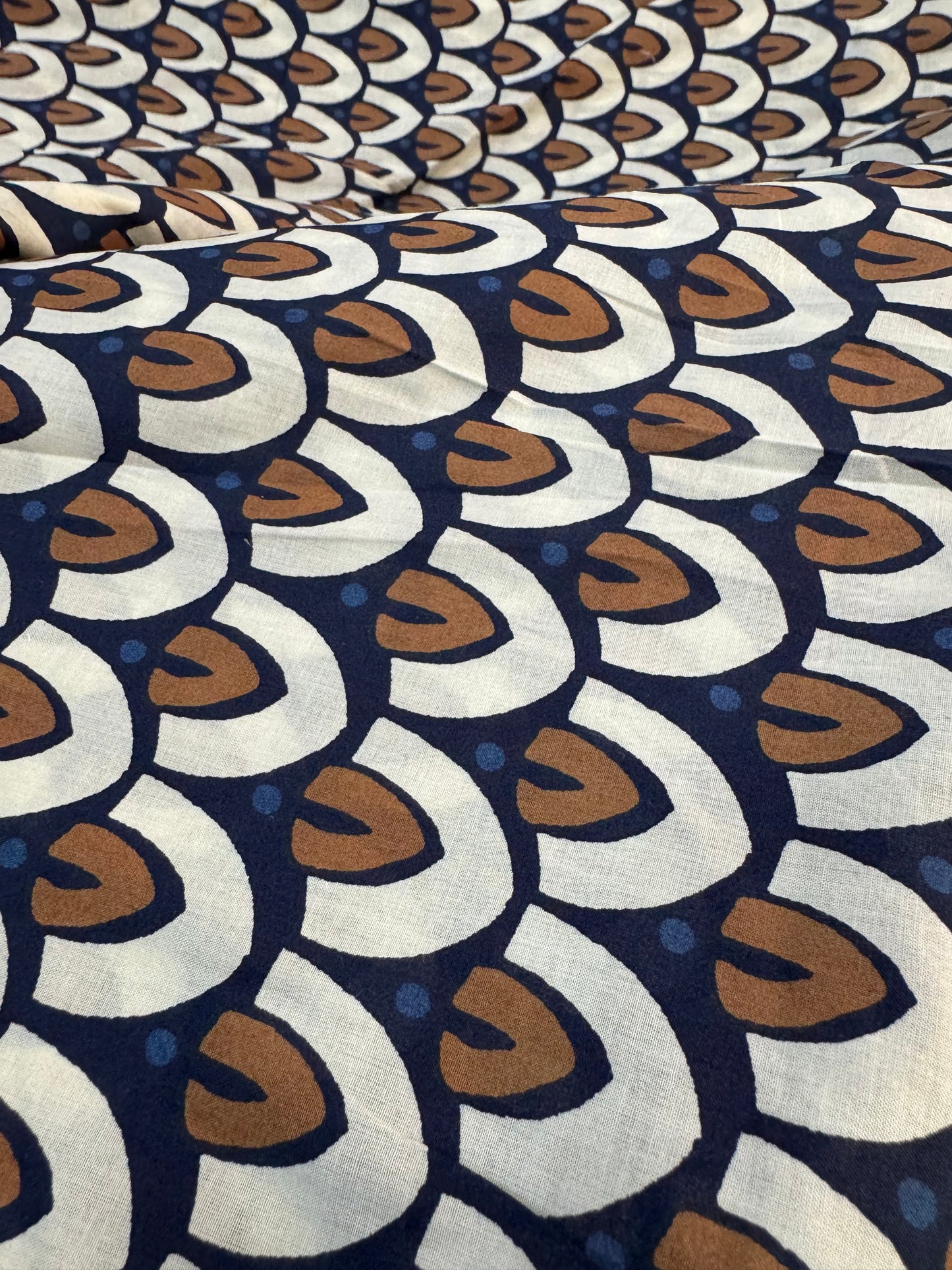 Buy Pure Cotton Poplin Wave Boho Fabric