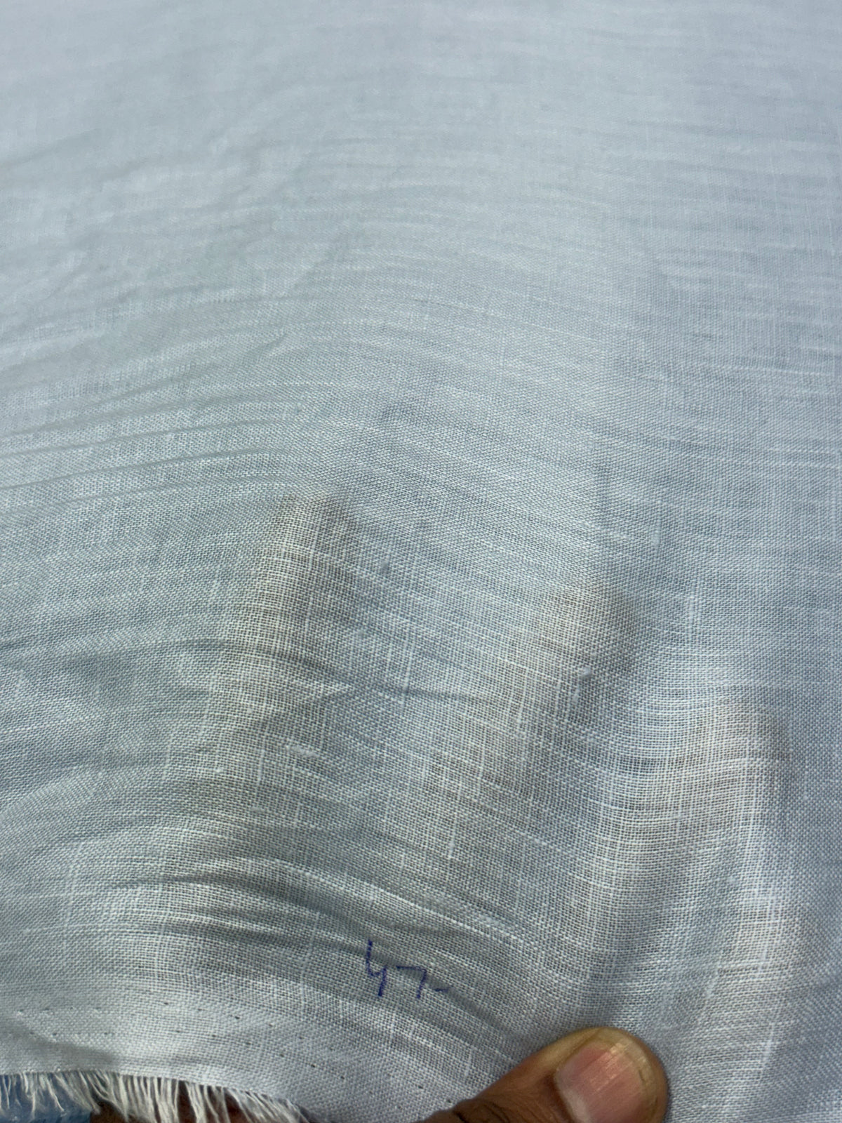 Buy Imported 100% Linen Baby Blue Colour