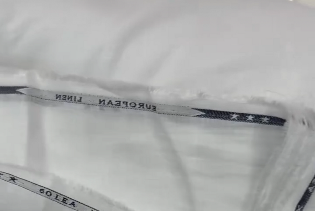 Buy Salvage Imported 100% Linen Pure White