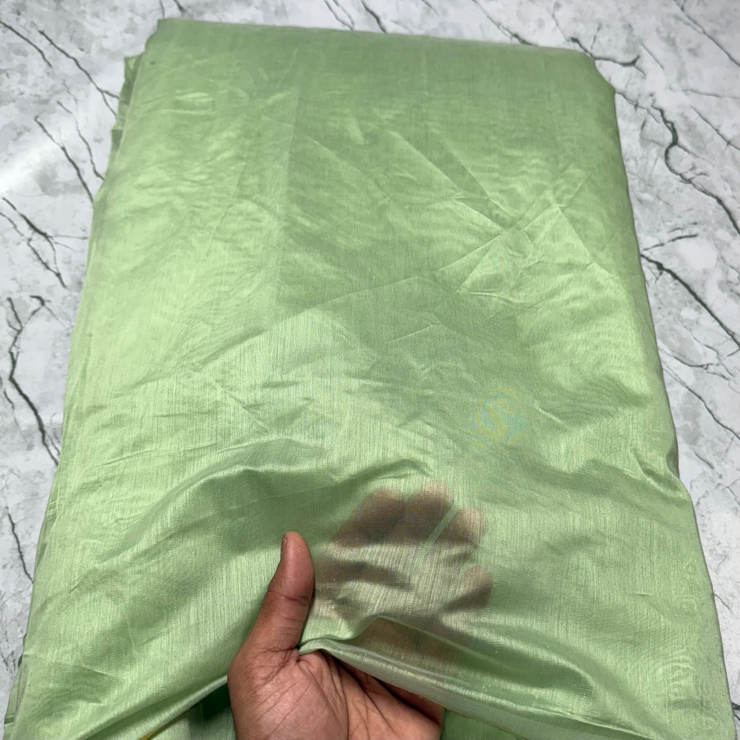 Buy Mul Chanderi Light Green Fabric - MAF