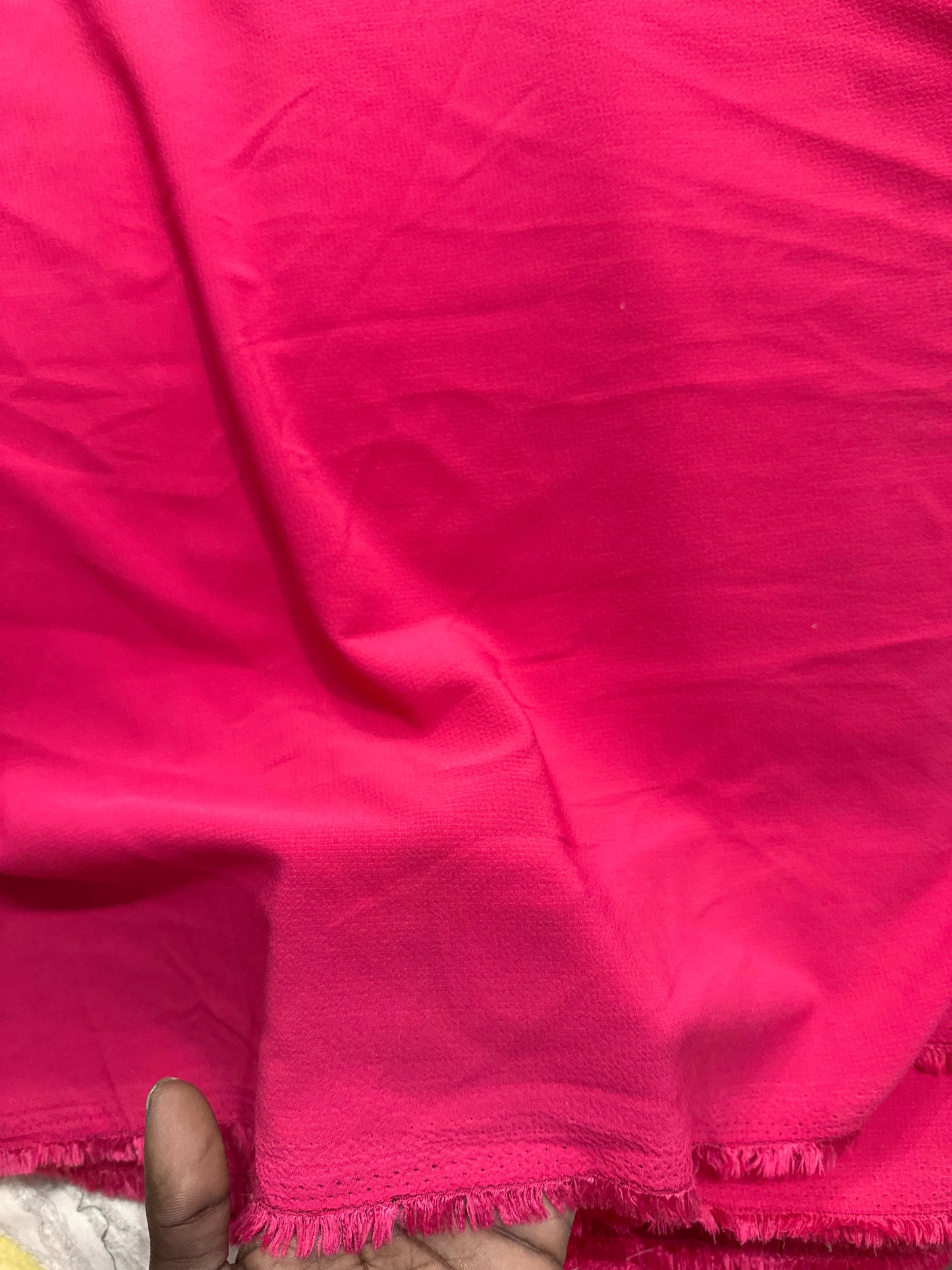 Buy Natural Bubble Silk Solid Pink Fabric