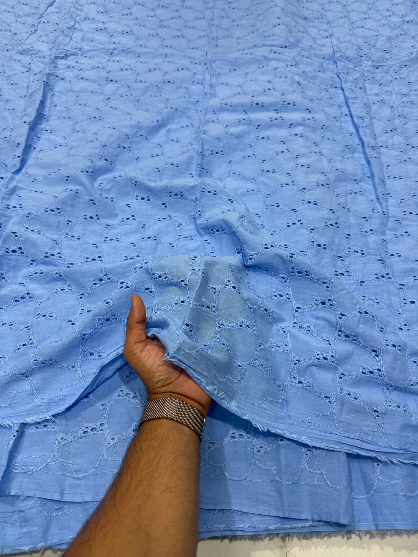 Buy Aqua Blue Hakoba Heart Latest Design - MAF