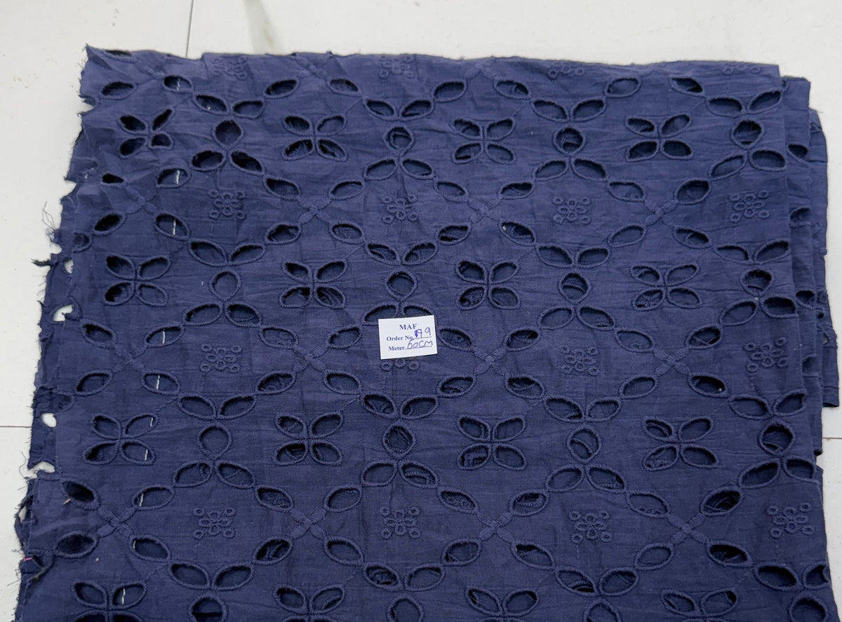 Buy Cutpiece Cotton Navy Blue Hakoba 60 Centimeter