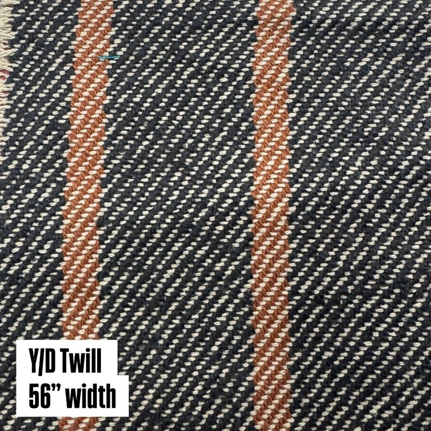 Buy Twill Jacquard Orange Line