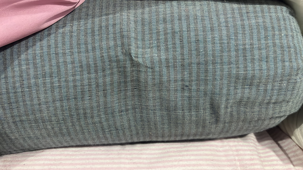 Buy Premium Cotton Silver Stripe Fabric