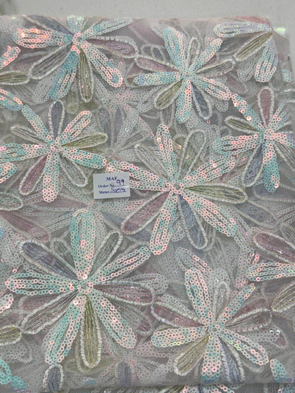 Buy Cutpiece Net Embroidery 50 Centimeter