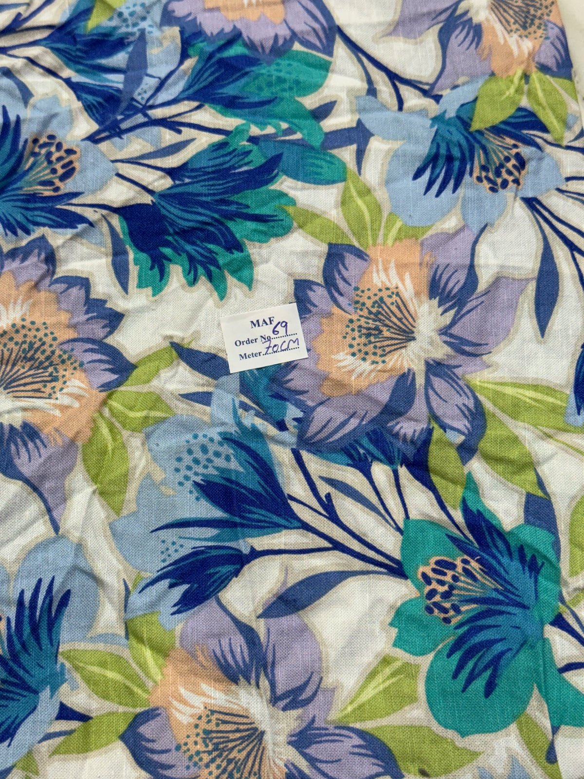 Buy Cutpiece Cotton Linen Printed 70 Centimeter