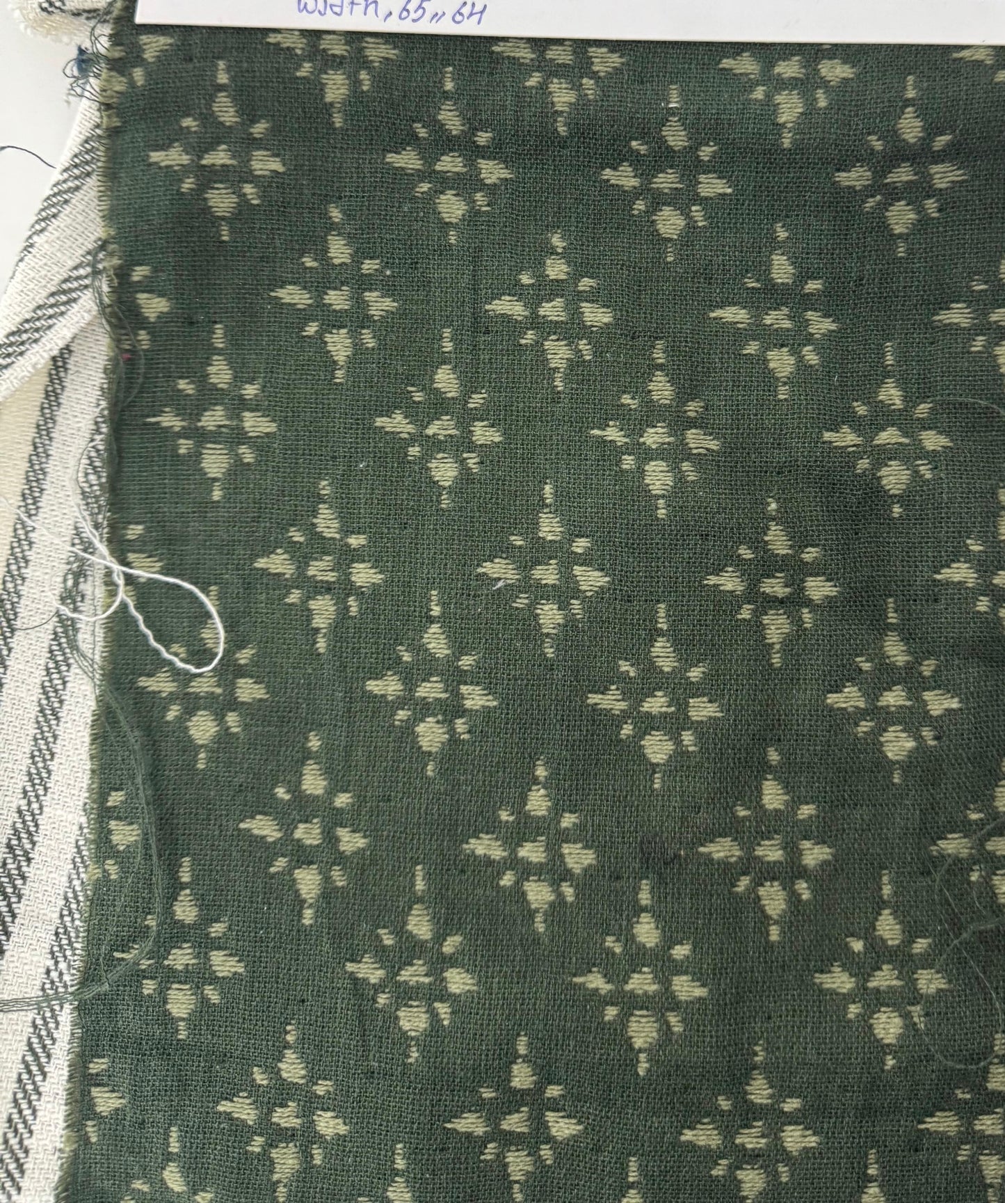 Buy Cotton Heavy Jacquard Dark Green Base Neon Work Fabric - MAF