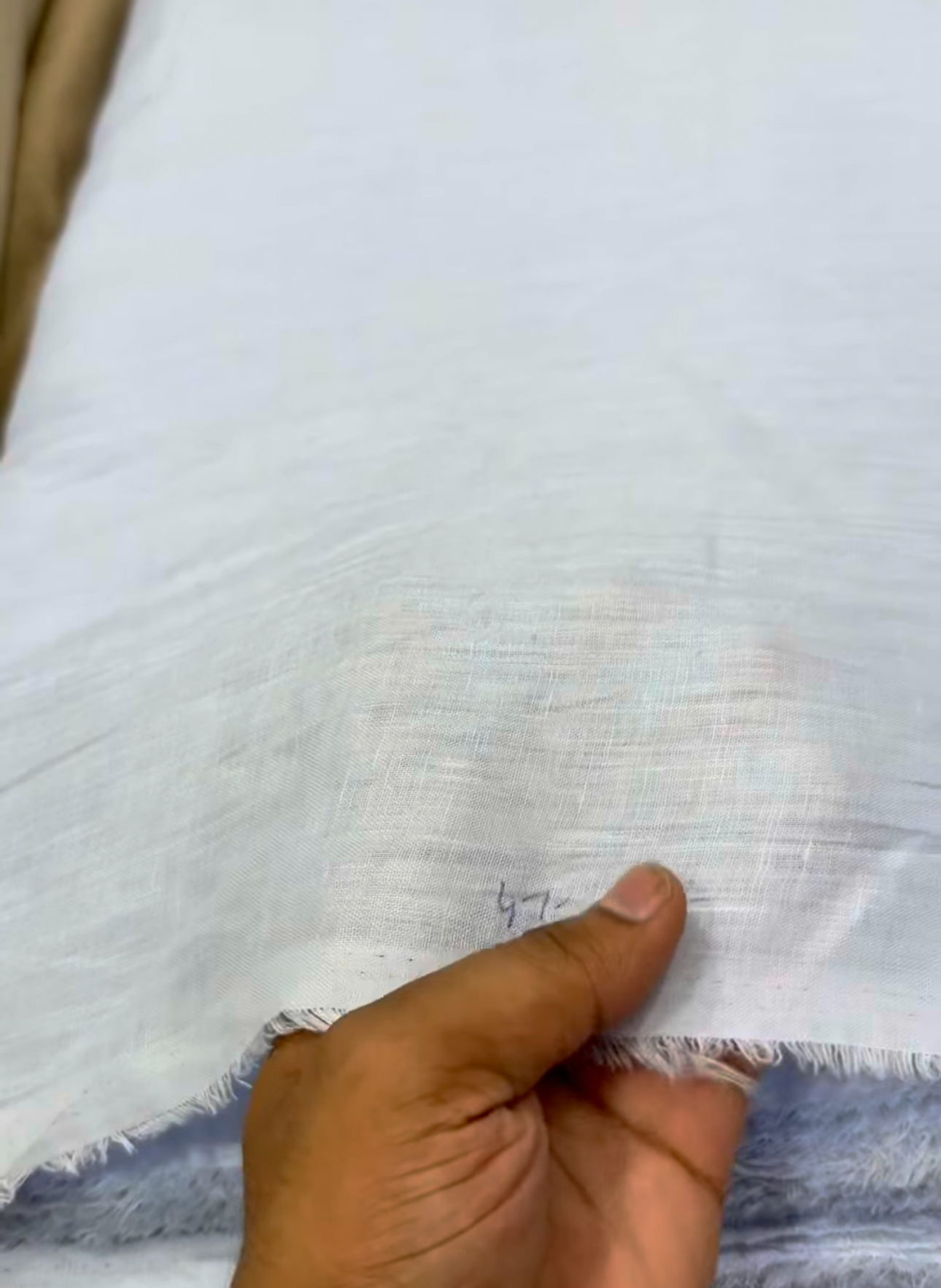 Buy Imported 100% Linen Baby Blue Colour