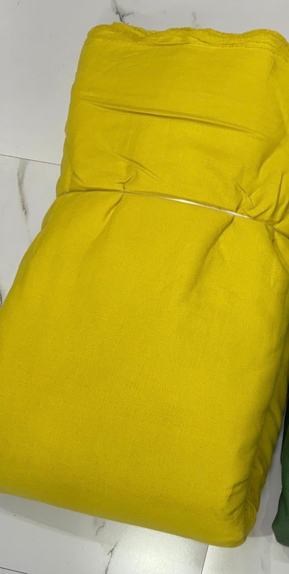 Buy Rare Pure Linen Solid Yellow Fabric