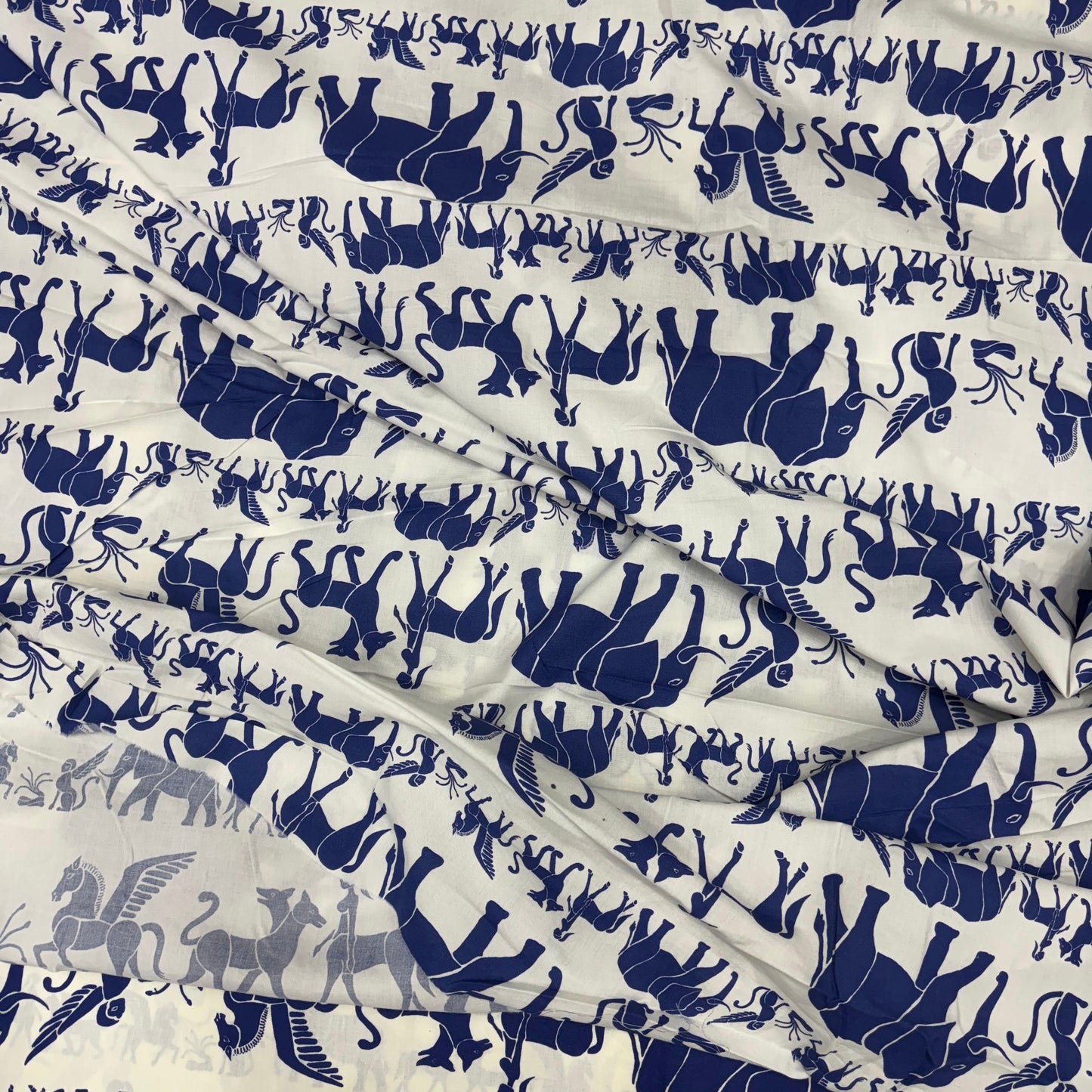 50s Poplin Abstract Animal Printed Fabric - MAF