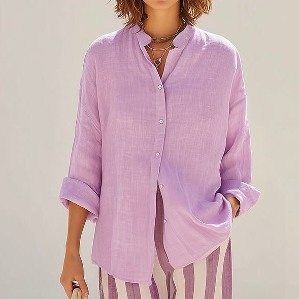 Buy Lavender Rammy Linen Fabric