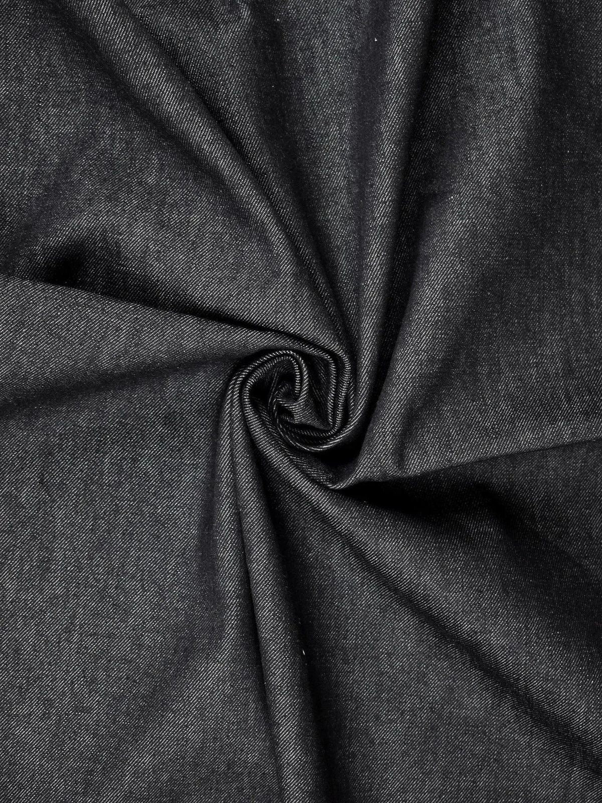 Buy Denim Washed Black Coloured Fabric - MAF