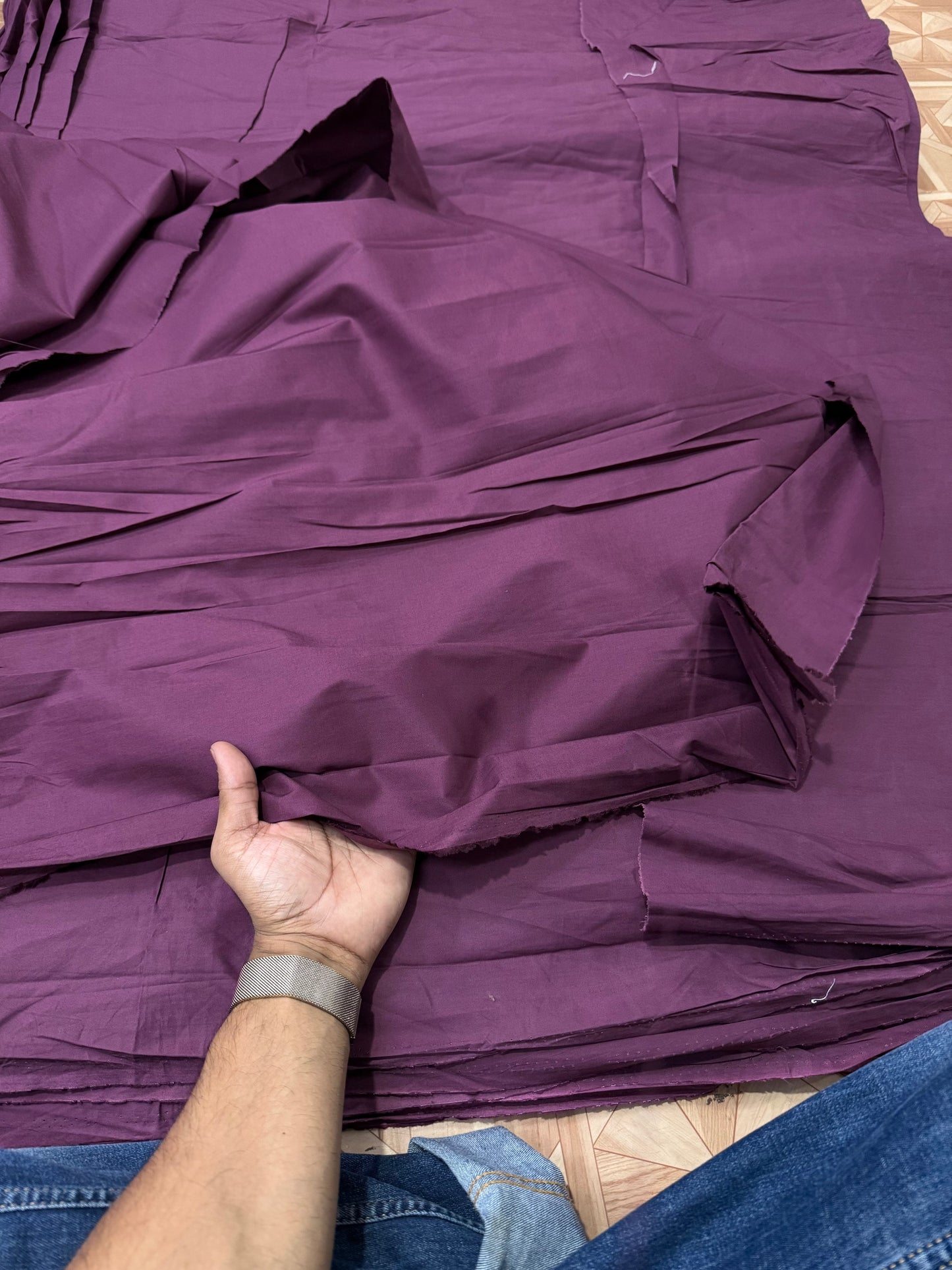 Buy Poplin Plain Wine Fabric - MAF
