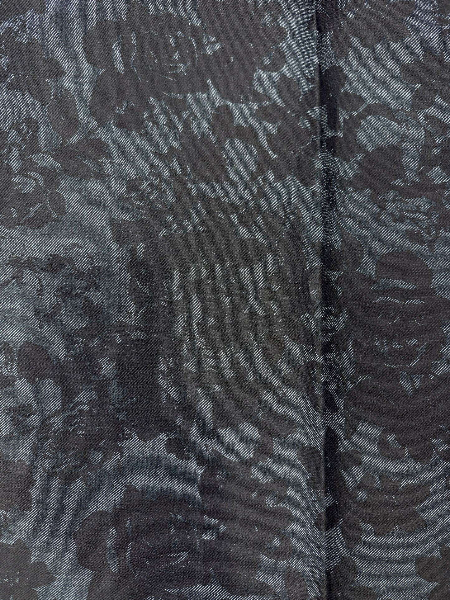 Buy Premium Silky Denim Tonal Floral print