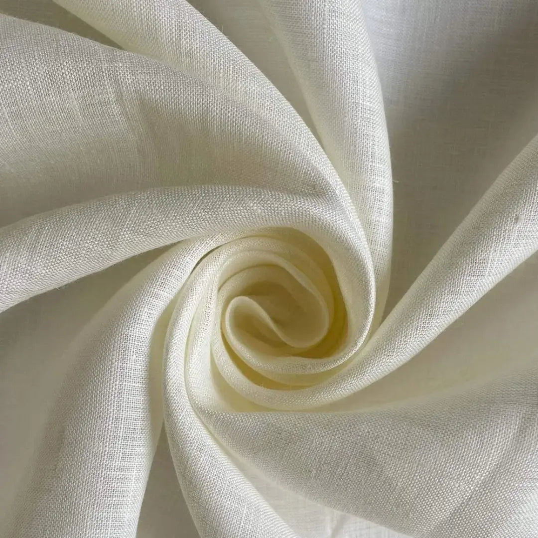 Cotton Linen Solid Beige Fabric - MAF