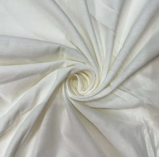 Buy White Pure Cotton Satin - MAF