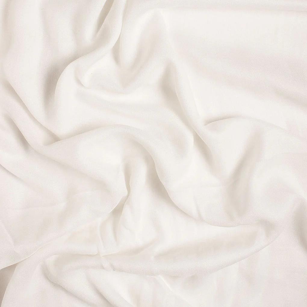 Buy Viscose Moss Rayon Solid White Fabric - MAF
