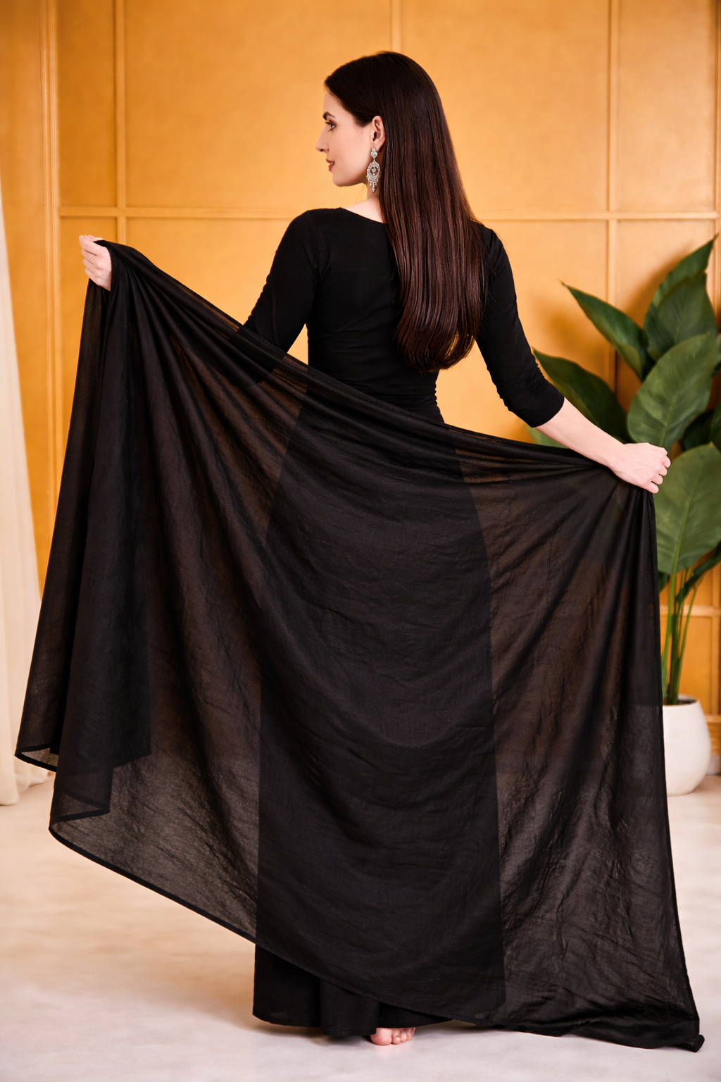 Buy Black Pure Cotton Cambric Fabric