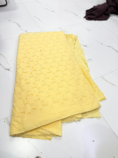 Buy Cotton Hakoba Yellow Heart Embroidery