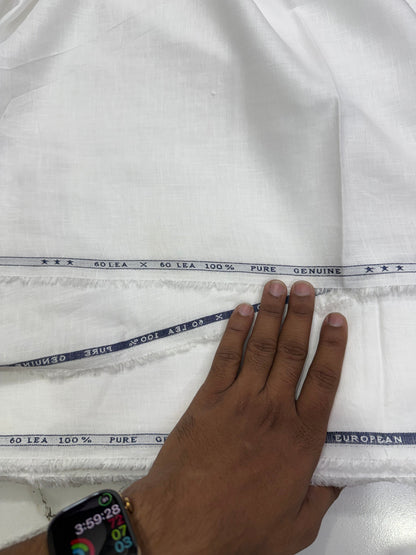 Buy Salvage Imported 100% Linen Pure White