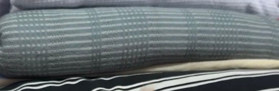 Buy Blue Checks Grey Cotton Yard Dyed Fabric - MAF 
