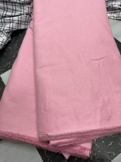 Buy Pure Linen Solid Baby Pink Fabric
