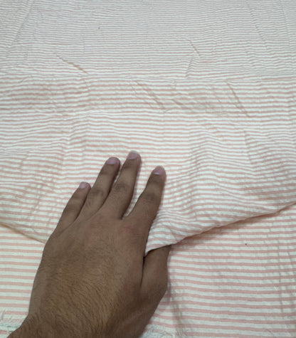 Buy Premium Cotton Seersucker Coral Pinstripe Fabric