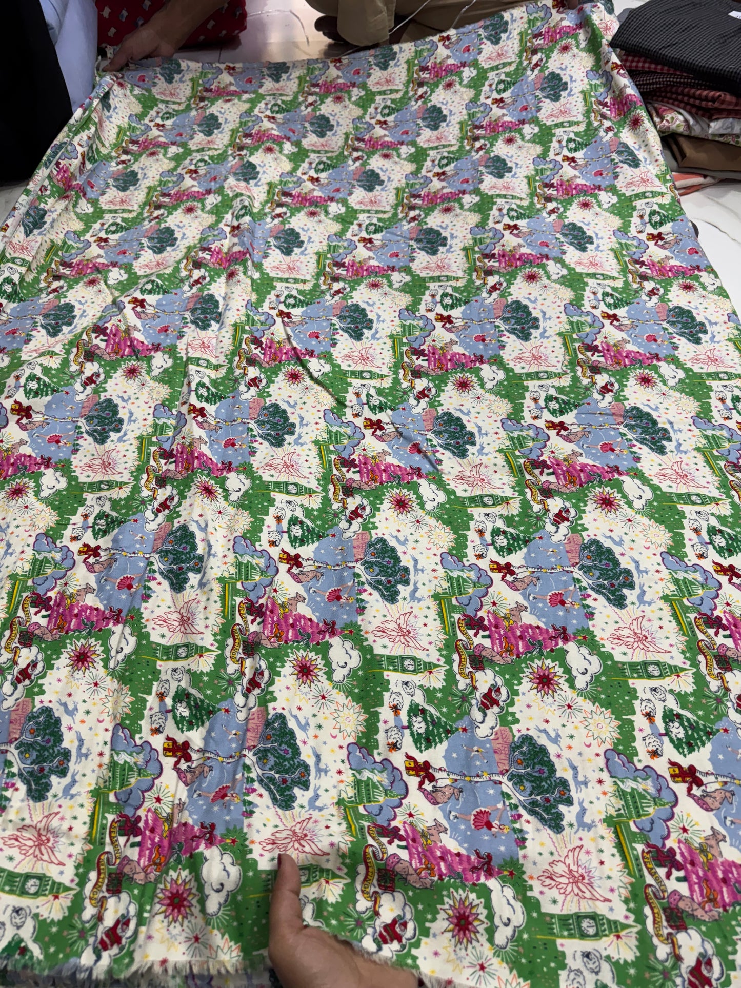Buy Cotton Twill City Printed Fabric