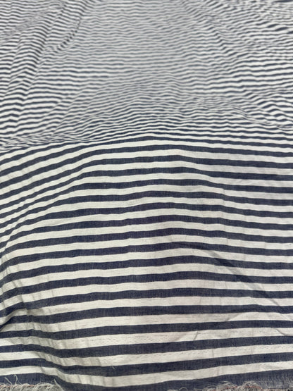Buy Premium Seersucker Grey Blue Stripe Fabric