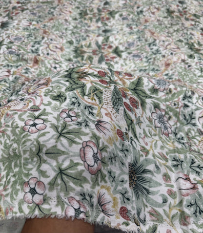 Buy Premium Cotton Double Cloth Woodland Bird Fabric