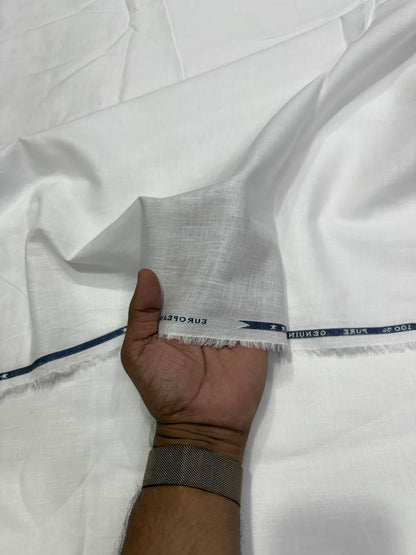 Buy Salvage Imported 100% Linen Pure White