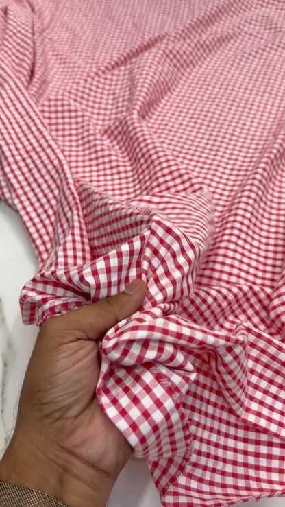 Buy Premium Cotton Yarn-Dyed Cherry Gingham
