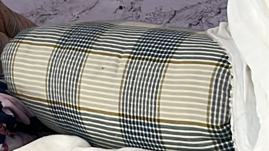 Buy Premium Cotton Dobby Olive Windowpane Fabric