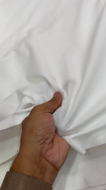 Buy Solid White Pure Cotton Poplin 110 Inch
