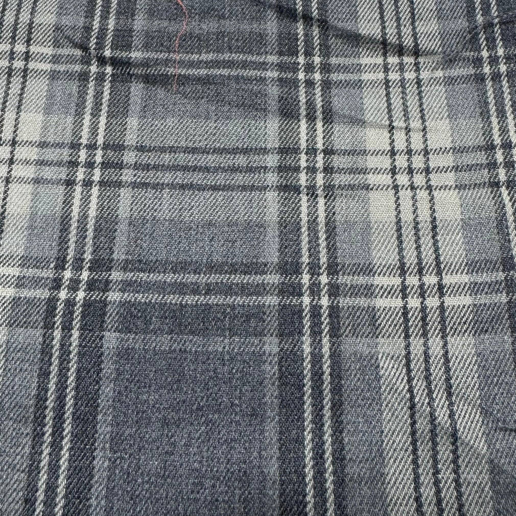 Buy Cotton Twill Grey Check Yarn Dyed Fabric