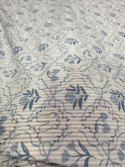 Buy Premium Cotton Seersucker Vine Trail print Fabric